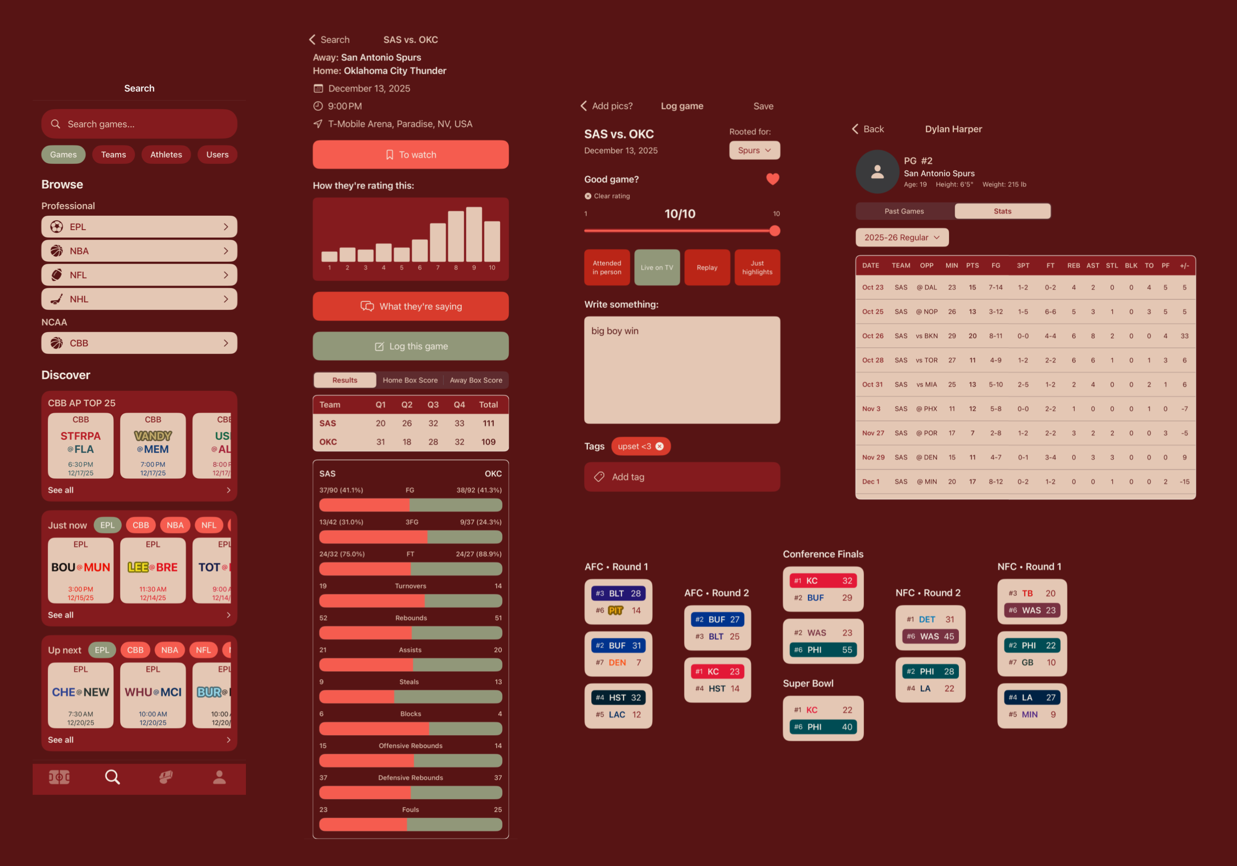 Helly app screenshots